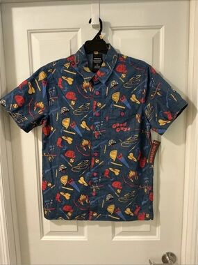 Chucky Child’s Play “Good Guys” Button Shirt All-Over Print Size S NWTs